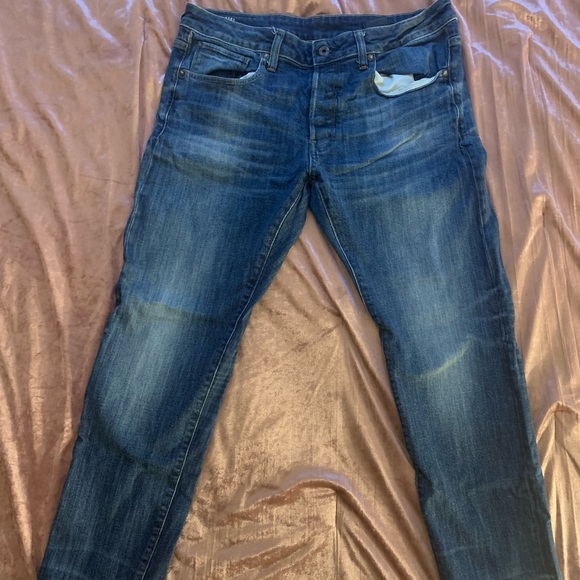 G-Raw 3301 Slim Mens Jeans 👖 34x30 - Blue Jeans - Picture 2 of 6